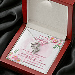To The Mother Of The Bride Thank You For Entrusting Me Double Hearts Necklace - Mother In Law Gift From Groom