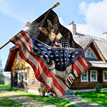 4O. American Dog-Sample Design House Flag Mockup 5
