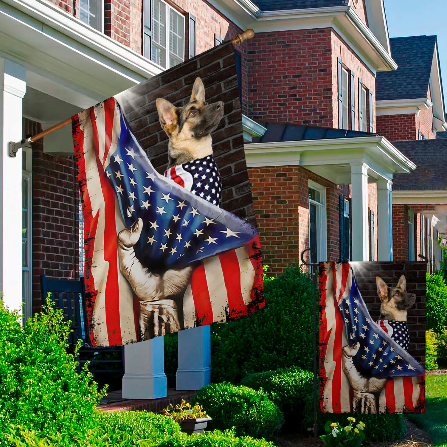 4O. American Dog-Sample Design Garden & House Mockup 2