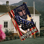 2HP. Faith Over Fear FLAG House Flag Mockup 4