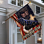 2HP. Faith Over Fear FLAG House Flag Mockup 6