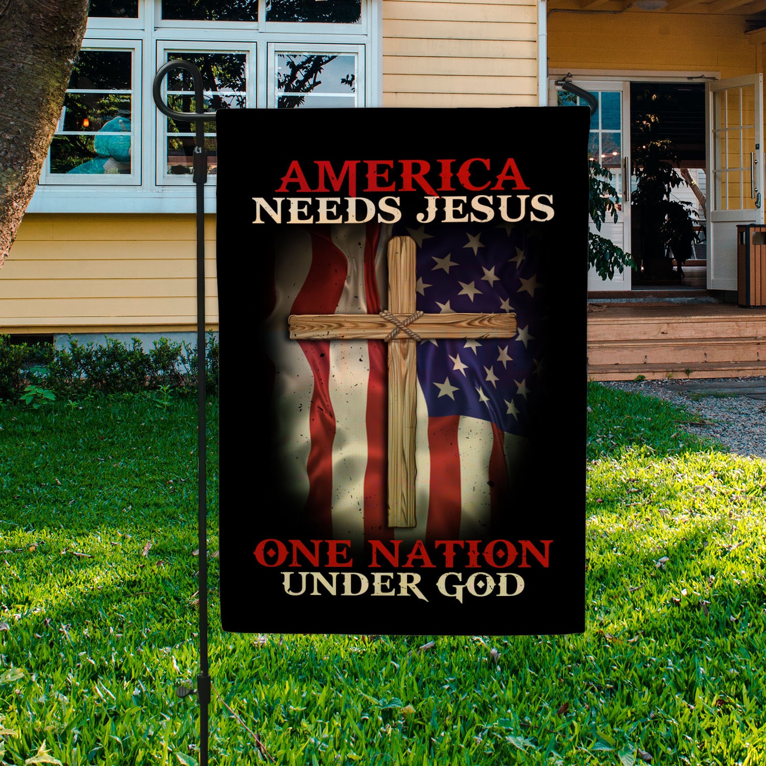 4 HG. Needs Jesus-flag2 Garden Flag Mockup 3