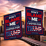 13HG. Voted For Trump FLAG (4) House Flag Mockup 2 Side-2