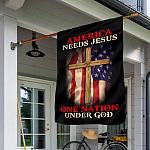 4 HG. Needs Jesus-flag2 House Flag Mockup 1