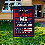 13HG. Voted For Trump FLAG (4) Garden Flag Mockup 3