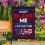 13HG. Voted For Trump FLAG (4) Garden Flag Mockup 4