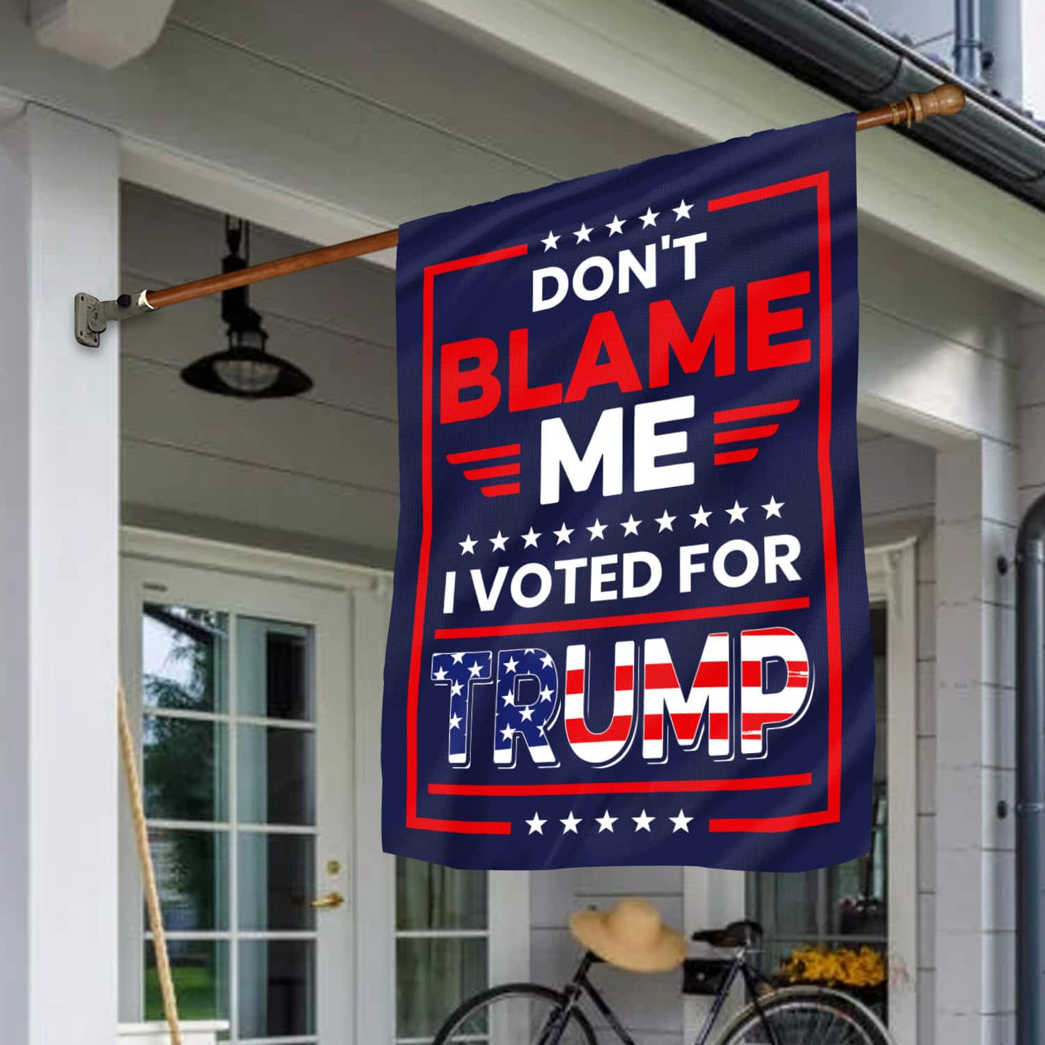 13HG. Voted For Trump FLAG (4) House Flag Mockup 1