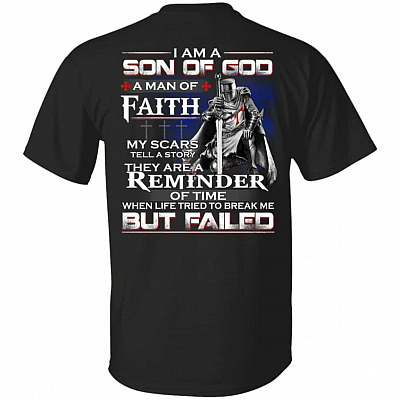 I Am A Son Of God A Man Of Faith T-Shirt, Black, Unisex T-Shirt