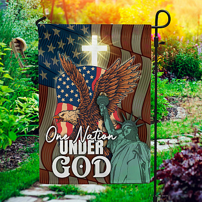 One Nation Under God Decorative Garden Flag - House Flag