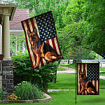 1VT. German Sherpherd AF Flag Garden & House Mockup 1