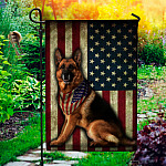 1VT. German Sherpherd AF Flag Garden Flag Mockup 1