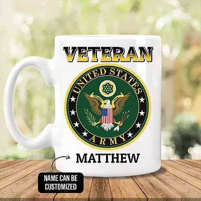 Personalized Veteran Coffee Mug - Beer Stein - Water Bottle - Color Changing Mug - Us Veteran Mug