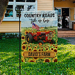 3VT. Country Roads Take Me Home sample design Garden Flag Mockup 3