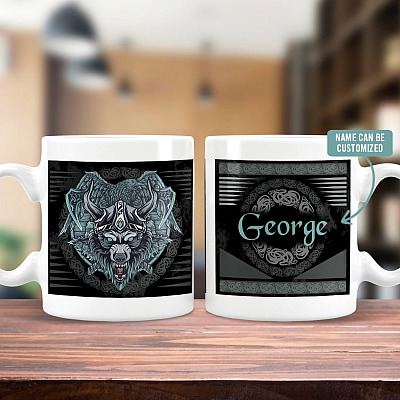 Customized Viking Coffee Mug - Beer Stein - Water Bottle - Color Changing Mug - Viking Husband Gift From Wife