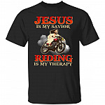 Jesus Is My Savior Riding I Shirt, Black, Unisex T-Shirt Jesus Is My Savior Riding I Shirt, Black, Unisex T-Shirt