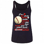 Baseball Mom I'm Mitt Tank, Black, Ladies Tank Top