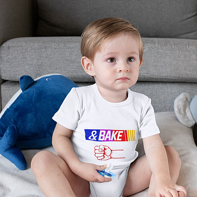 Alternative view of Bake Baby Onesie - Baby Infant Bodysuit - Shake and Bake Dad and Baby Matching Outfit