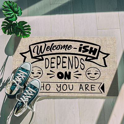 Alternative view of Welcome Ish Funny Welcome Rug Funny Welcome Doormat Indoor Outdoor Decorative Doormat