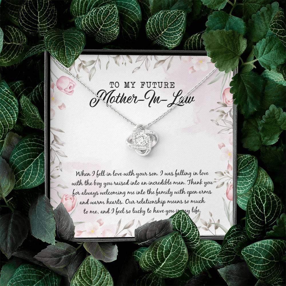 To My Future Mother In Law I Feel So Lucky To Have You In My Life Love Knot Necklace - Mother-In-Law Gifts To My Future Mother In Law I Feel So Lucky To Have You In My Life Love Knot Necklace - Mother-In-Law Gifts