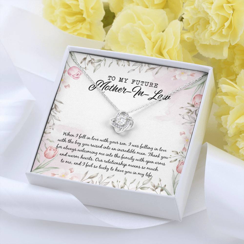 To My Future Mother In Law I Feel So Lucky To Have You In My Life Love Knot Necklace - Mother-In-Law Gifts To My Future Mother In Law I Feel So Lucky To Have You In My Life Love Knot Necklace - Mother-In-Law Gifts