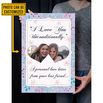 Alternative view of Personalized Photo I Love You Unconditionally a Personal Love Letter from Best Friend Framed Canvas - Poster