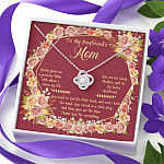 To My Boyfriend's Mom You've Given Me A Gracious Man Love Knot Necklace - Mother In Law Necklace Jewelry Gift To My Boyfriend's Mom You've Given Me A Gracious Man Love Knot Necklace - Mother In Law Necklace Jewelry Gift