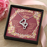 To My Boyfriend's Mom You've Given Me A Gracious Man Double Hearts Necklace - Mother In Law Necklace Jewelry