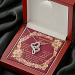 To My Boyfriend's Mom You've Given Me A Gracious Man Double Hearts Necklace - Mother In Law Necklace Jewelry