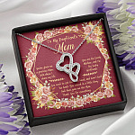 To My Boyfriend's Mom You've Given Me A Gracious Man Double Hearts Necklace - Mother In Law Necklace Jewelry