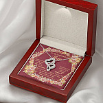 To My Boyfriend's Mom You've Given Me A Gracious Man Double Hearts Necklace - Mother In Law Necklace Jewelry