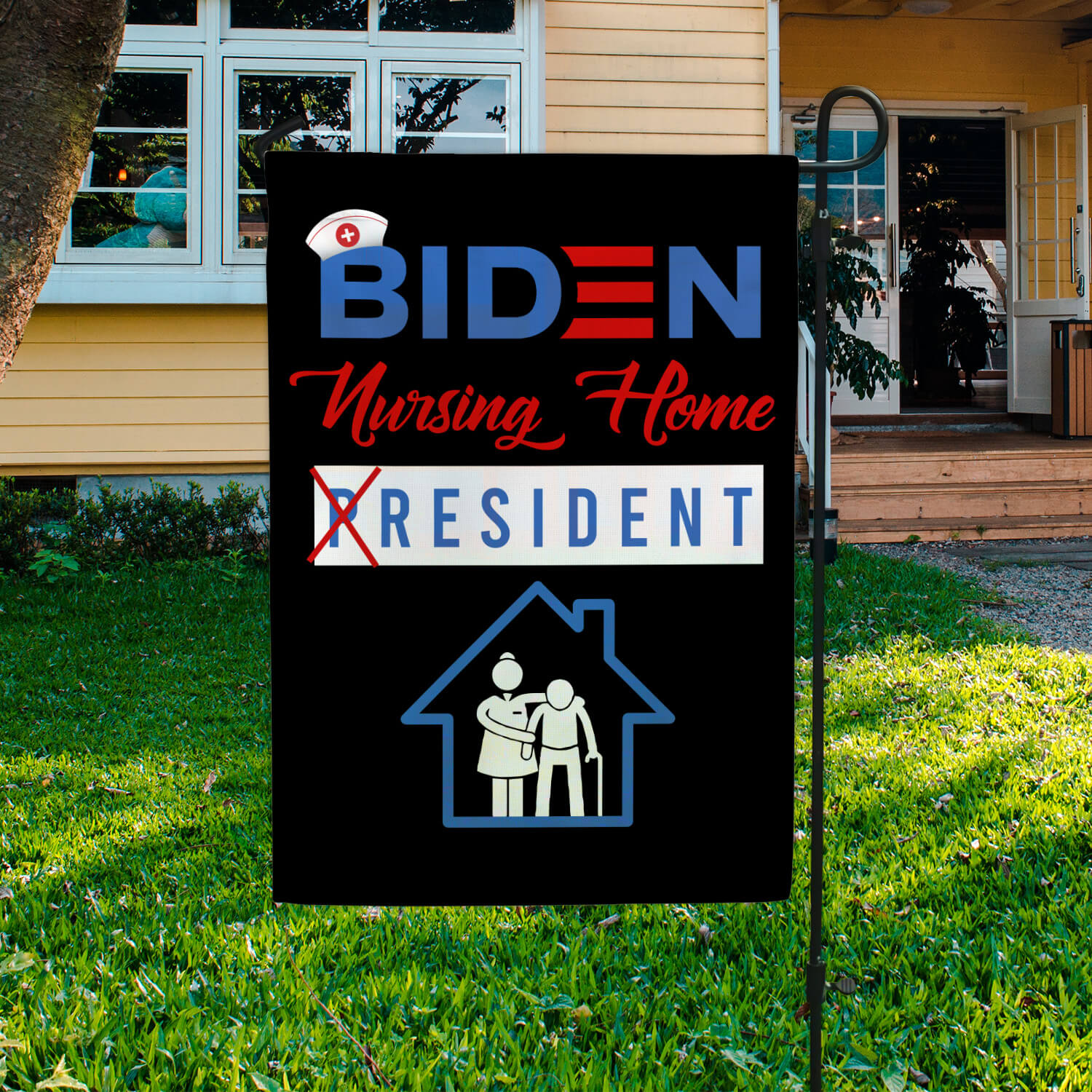 7HV. Biden Nursing Home(4) Garden Flag Mockup 3