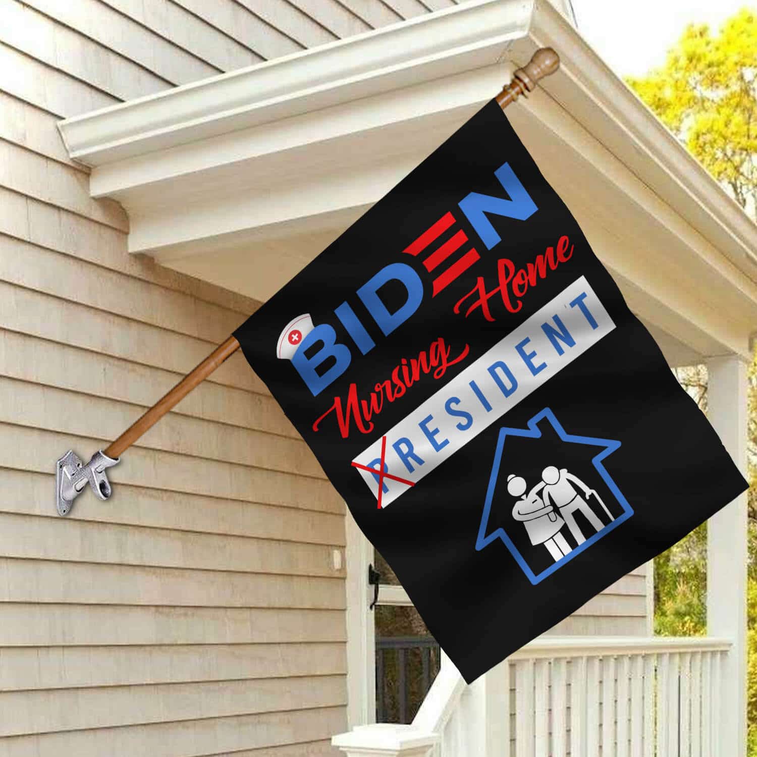 7HV. Biden Nursing Home(4) House Flag Mockup 2