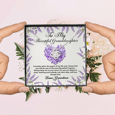 To My Beautiful Granddaughter You Will Be One Of The Most Beautiful Chapters Love Knot Necklace