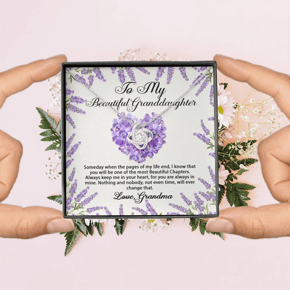 To My Beautiful Granddaughter You Will Be One Of The Most Beautiful Chapters Love Knot Necklace To My Beautiful Granddaughter You Will Be One Of The Most Beautiful Chapters Love Knot Necklace