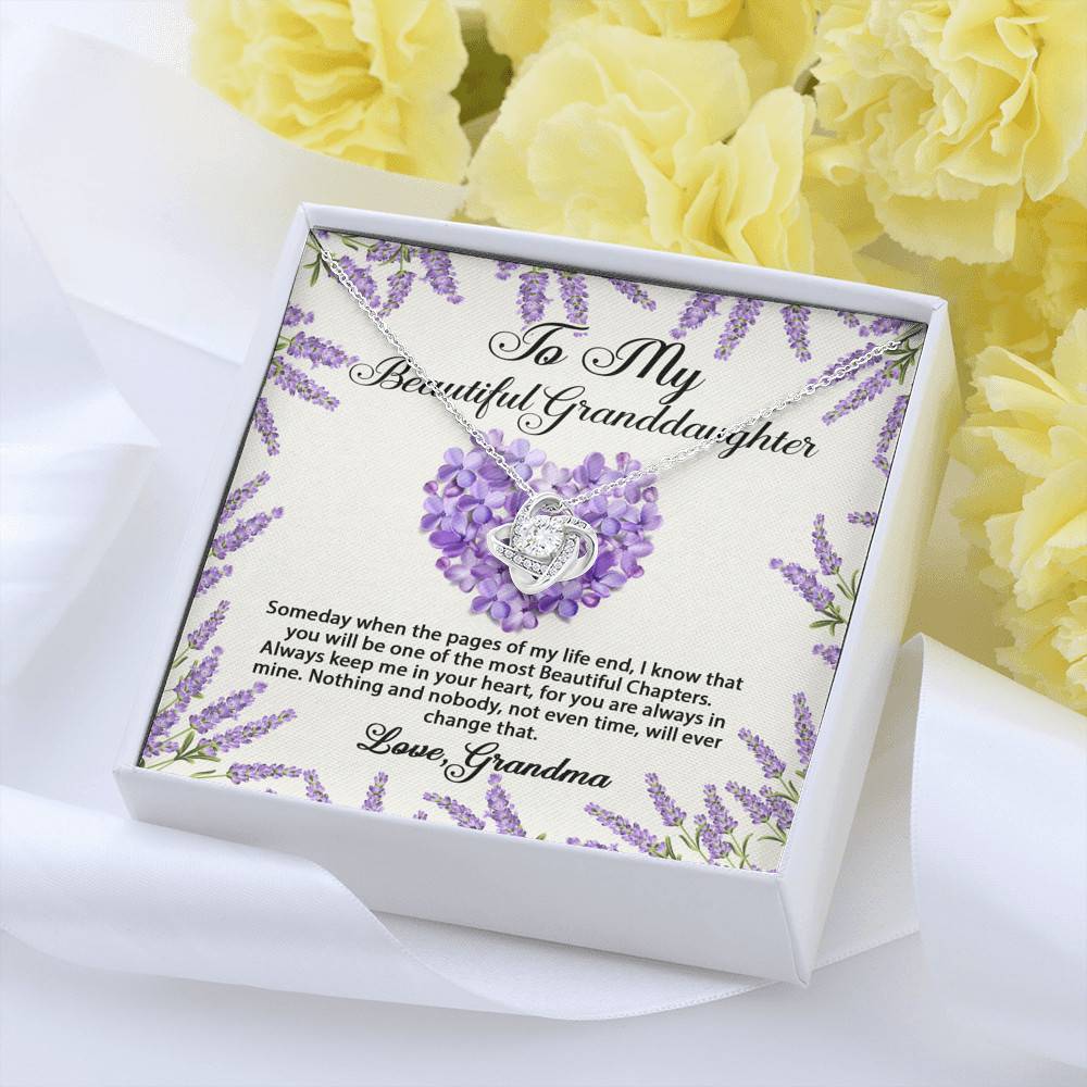 To My Beautiful Granddaughter You Will Be One Of The Most Beautiful Chapters Love Knot Necklace To My Beautiful Granddaughter You Will Be One Of The Most Beautiful Chapters Love Knot Necklace