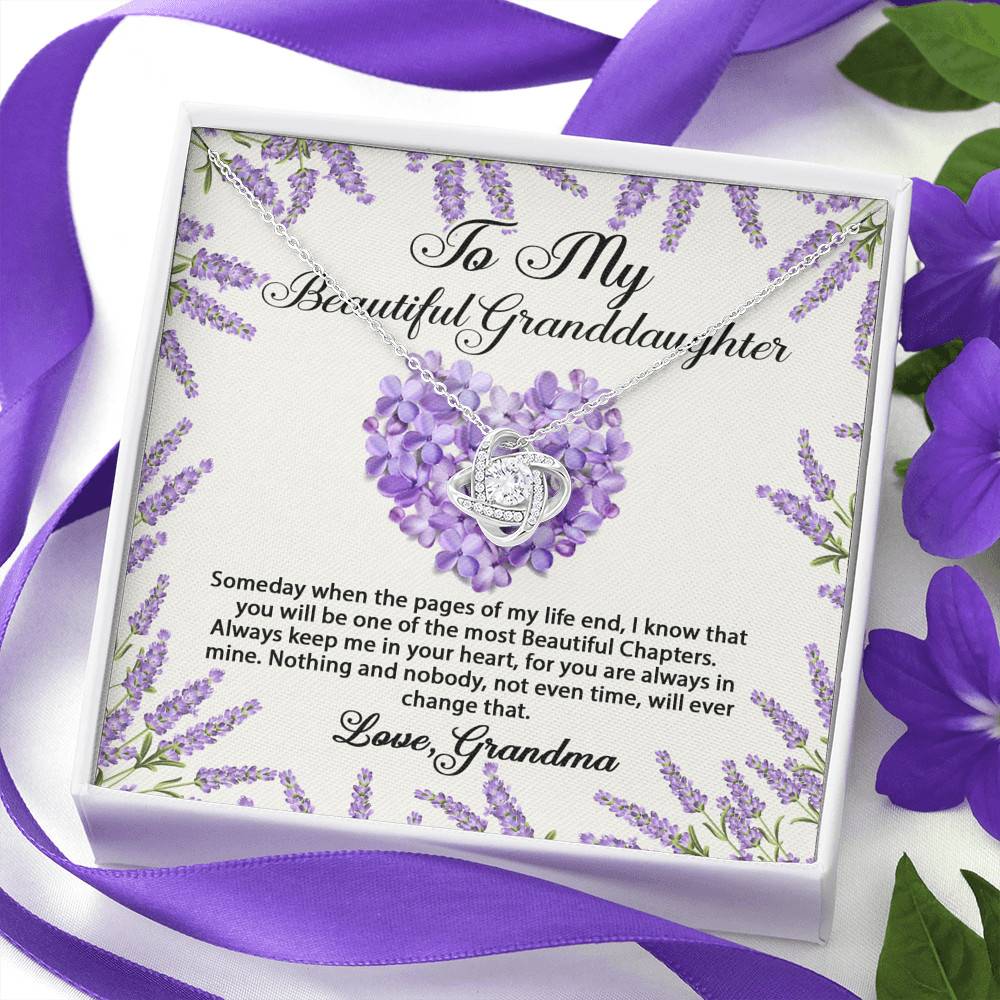 To My Beautiful Granddaughter You Will Be One Of The Most Beautiful Chapters Love Knot Necklace To My Beautiful Granddaughter You Will Be One Of The Most Beautiful Chapters Love Knot Necklace