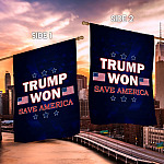 22 HG UU TIEN. Trump Won Save America House Flag Mockup 2 Side-2