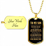 To My Son Someday When The Pages Of My Life End Dog Tag Pendant Necklace - Necklace Gifts For Son