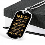 To My Son Someday When The Pages Of My Life End Dog Tag Pendant Necklace - Necklace Gifts For Son