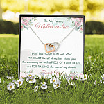 To My Future Mother In Law I Will Love Your Son With All Of My Heart Interlocking Hearts Pendant Necklace