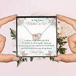 To My Future Mother In Law I Will Love Your Son With All Of My Heart Interlocking Hearts Pendant Necklace