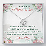 To My Future Mother In Law I Will Love Your Son With All Of My Heart Love Knot Necklace - Love Knot Necklace To My Future Mother In Law I Will Love Your Son With All Of My Heart Love Knot Necklace - Love Knot Necklace