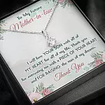 To My Future Mother In Law I Will Love Your Son With All Of My Heart Alluring Beauty Necklace