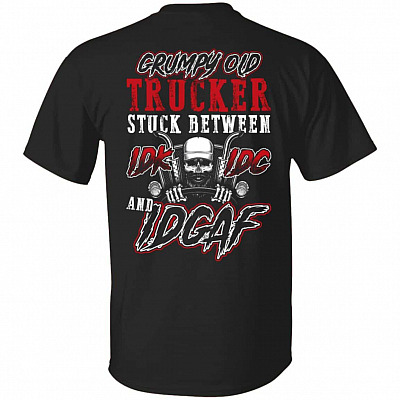 Grumpy Old Trucker Stt Shirt, Black, Unisex T-Shirt