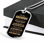To My Grandson Someday When The Pages Of My Life End Dog Tag Pendant Necklace - Necklace Gifts For Grandson