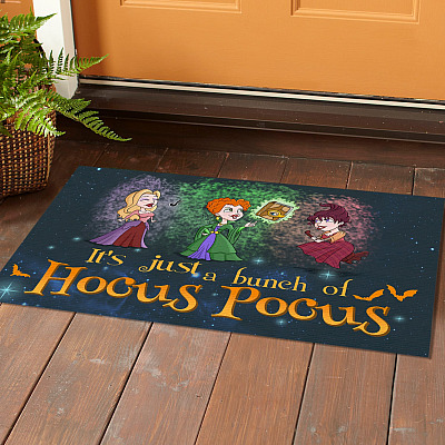 Alternative view of It's Just a Bunch of Hocus Halloween Doormat - Funny Movie Indoor Outdoor Doormat