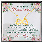 To My Future Mother In Law I Will Love Your Son With All Of My Heart Infinity Heart Pendant Necklace