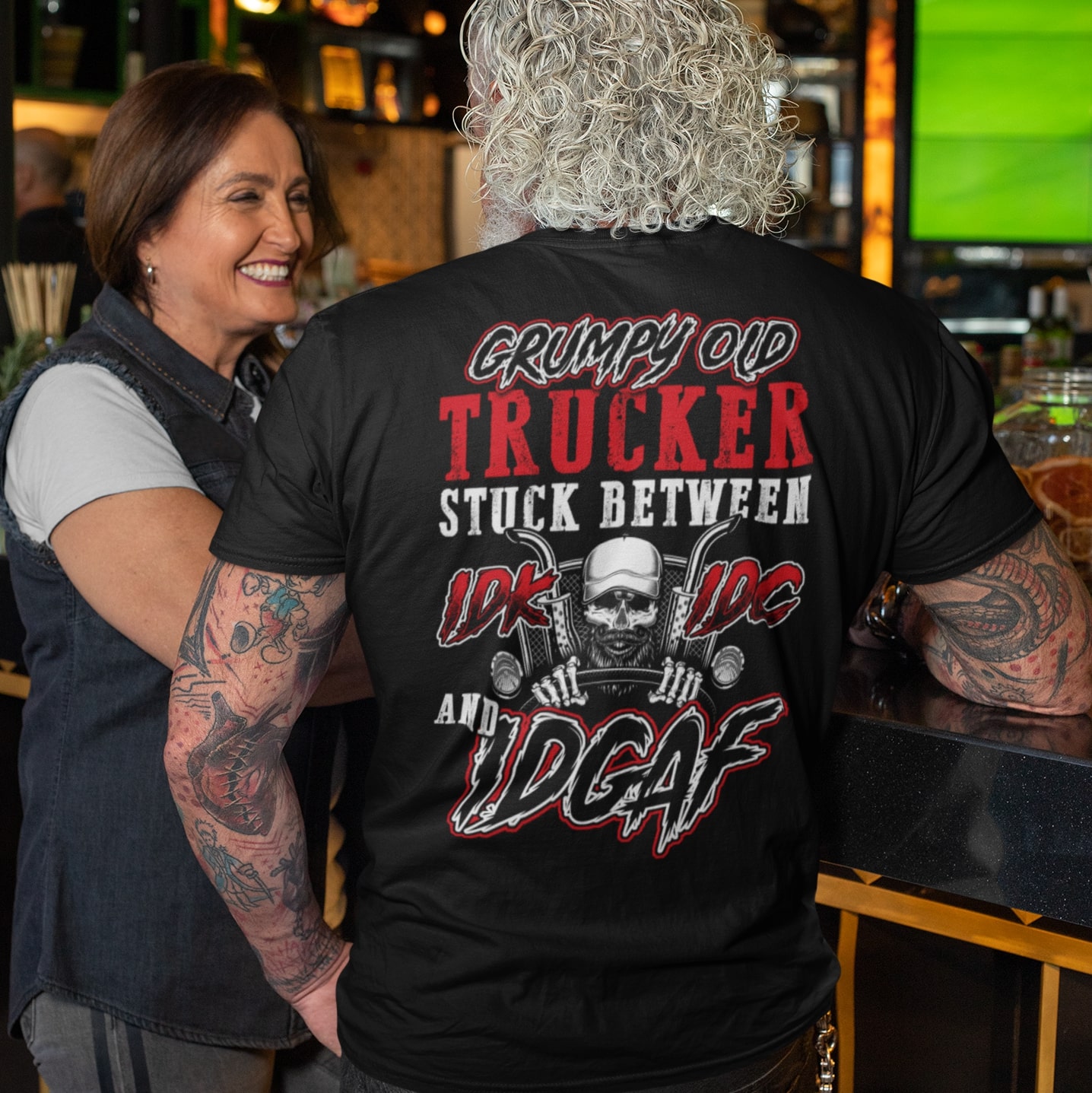 4VT. Grumpy Old Trucker Skull-mk2