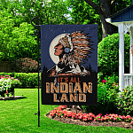 64 HG. It's All Indian Land(6) Garden Flag Mockup 2