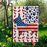 Corgi Lover American Outdoor House Flag - 4th Of July Home Garden Flag - US Patriot Flag - Patriotic Home Decor